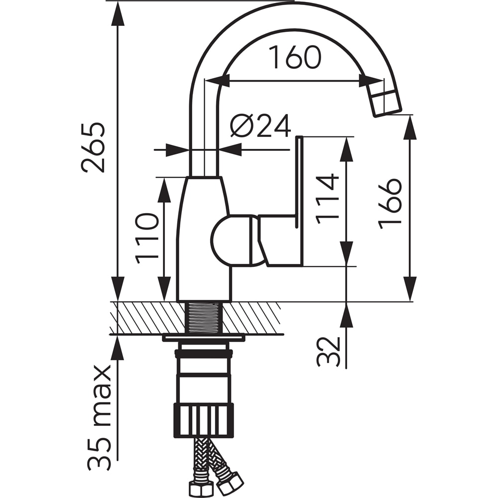 Baterie lavoar FERRO Algeo BAG2A, alama sanitara, argintiu