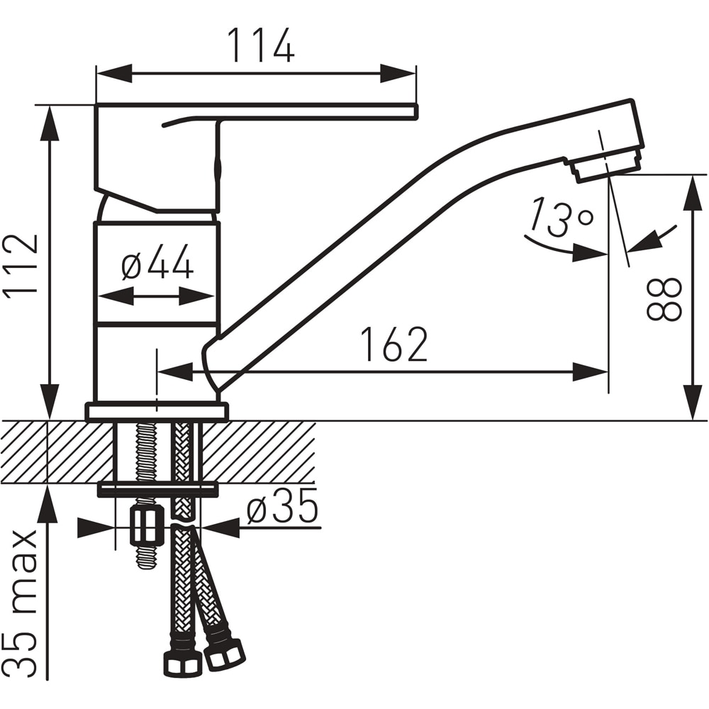 Baterie lavoar FERRO Algeo BAG2AA, alama sanitara, argintiu