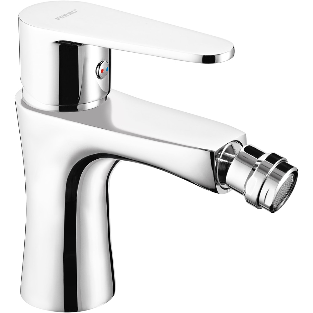 Baterie bideu FERRO Algeo BAG6, alama sanitara, argintiu