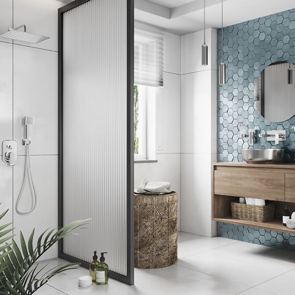 Sistem dus FERRO Algeo Square BAQ7P-SET1-S, 1 functie, argintiu