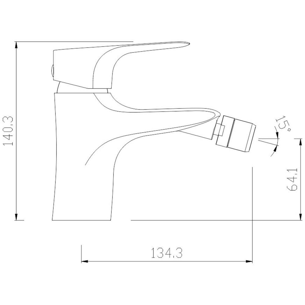 Baterie bideu SANOBI SBK-05, alama, negru