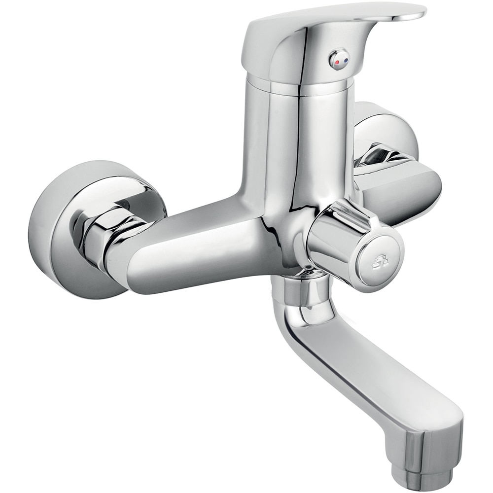 Baterie cada-dus FERRO Combo BCM1A, alama sanitara, argintiu