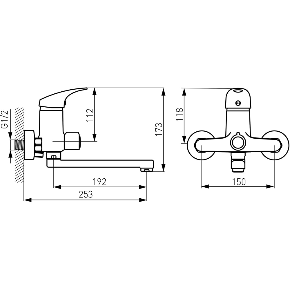 Baterie lavoar FERRO Combo BCM3A, alama sanitara, argintiu