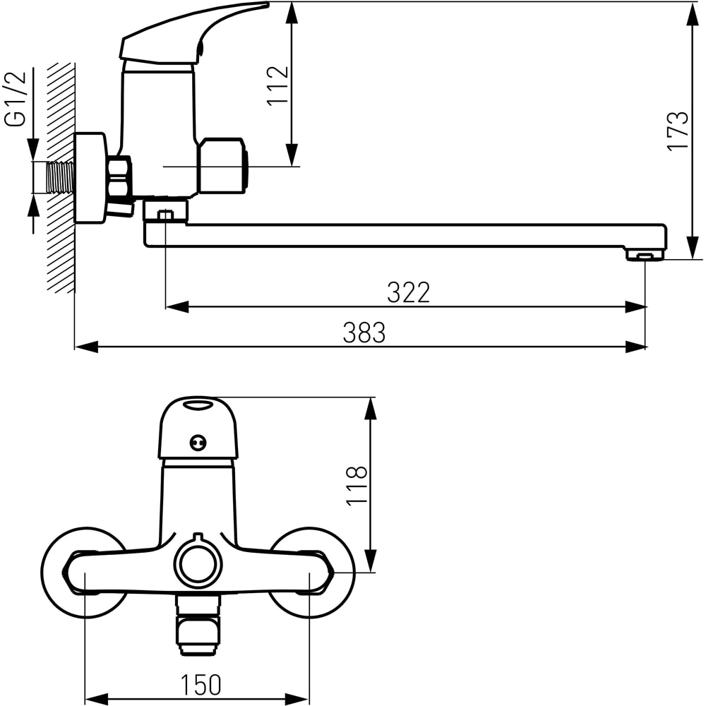 Baterie cada-dus FERRO Combo BCM5A, alama sanitara, argintiu