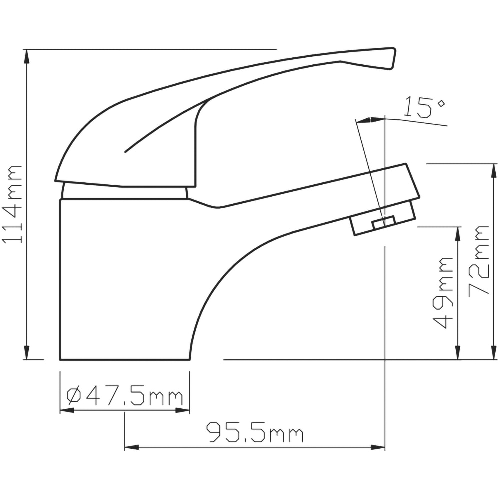 Baterie lavoar SANOBI Boema SB-01, alama, argintiu