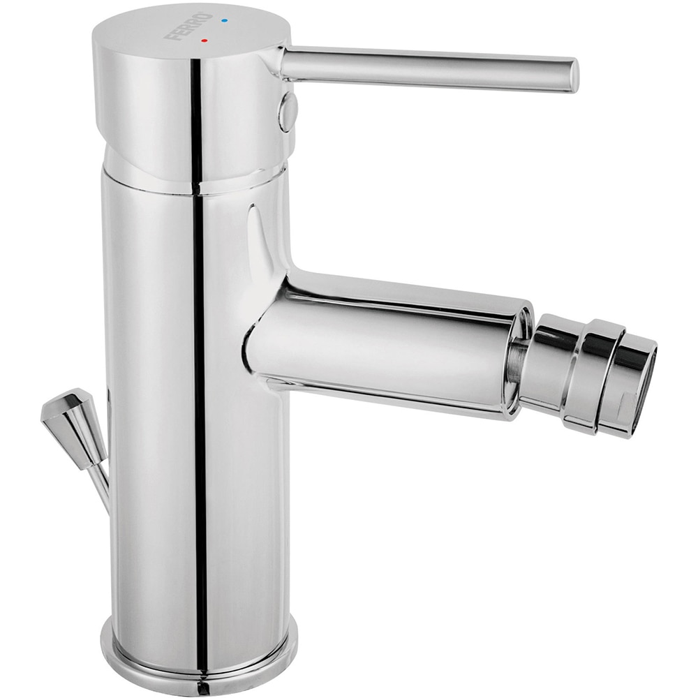 Baterie bideu FERRO Linus BLX6, alama sanitara, argintiu