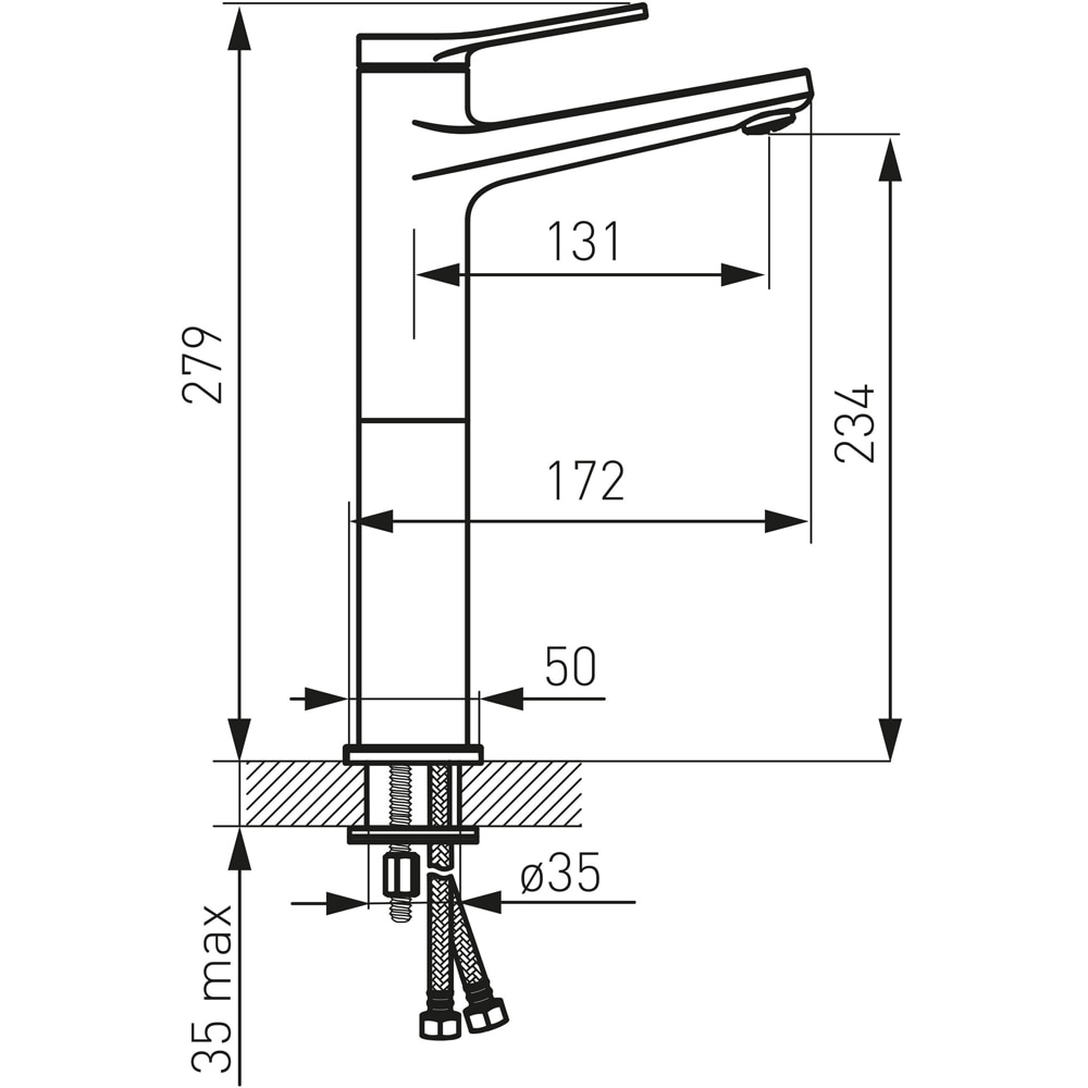 Baterie lavoar FERRO Nexus BNX2L, alama sanitara, argintiu