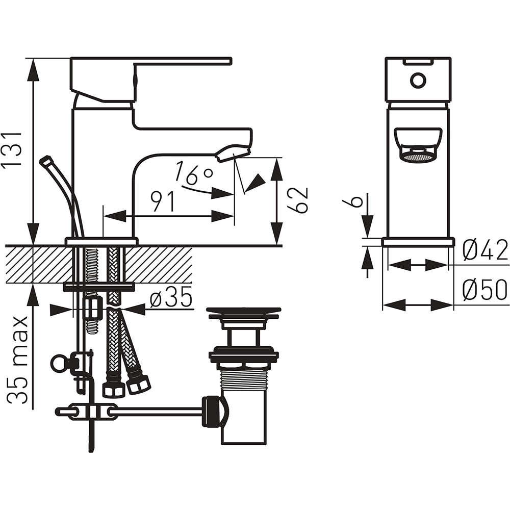 Baterie lavoar FERRO Savio BSV2, alama sanitara, argintiu