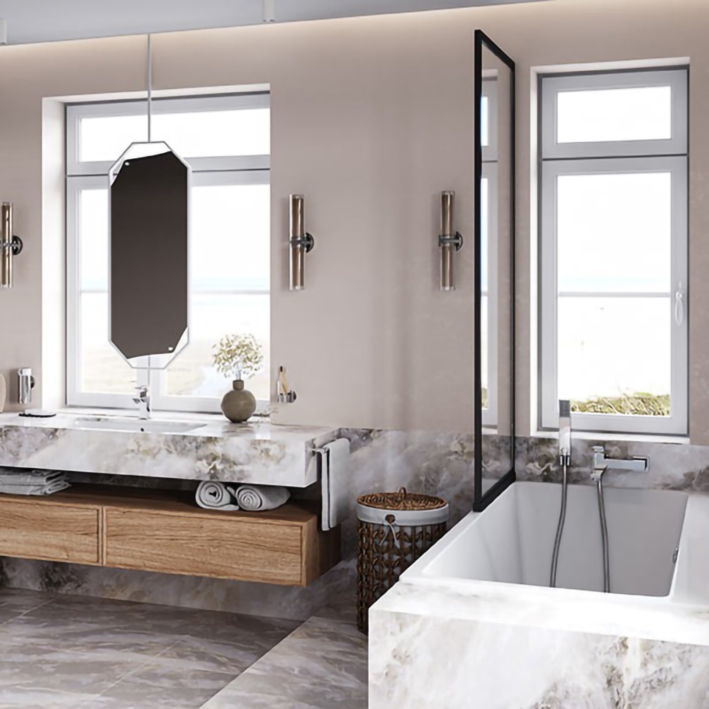 Baterie lavoar FERRO Zicco BZI2, alama sanitara, argintiu