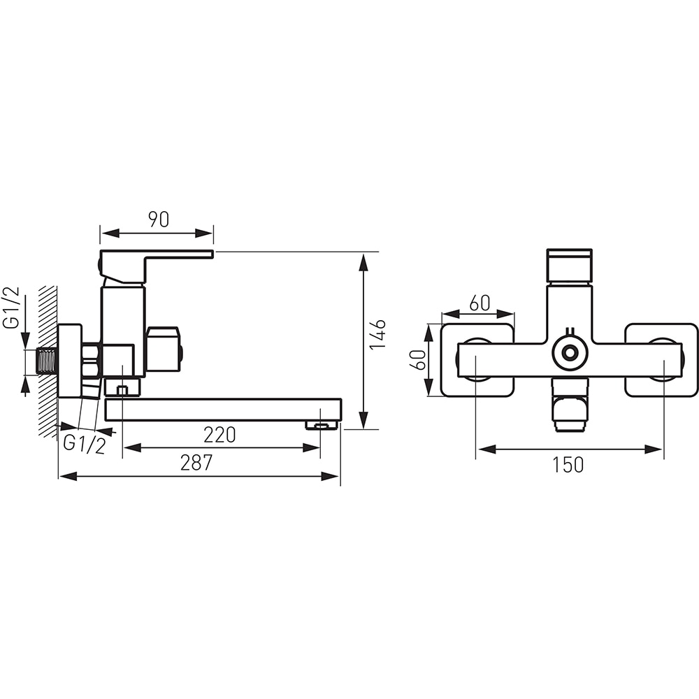 Baterie cada-dus FERRO Zicco BZI3A, alama sanitara, argintiu