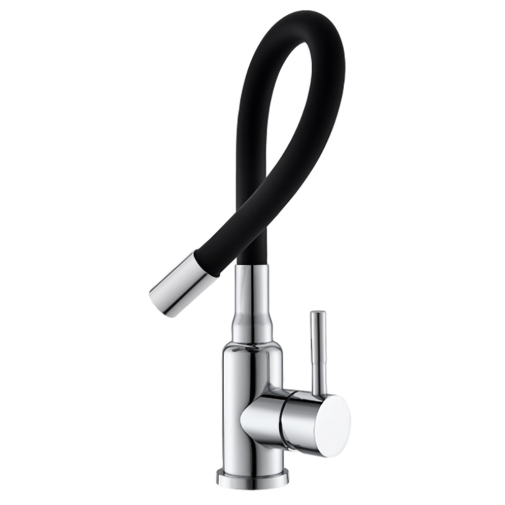 Baterie bucatarie ALVEUS Flexa, pipa flexibila, alama sanitara, negru