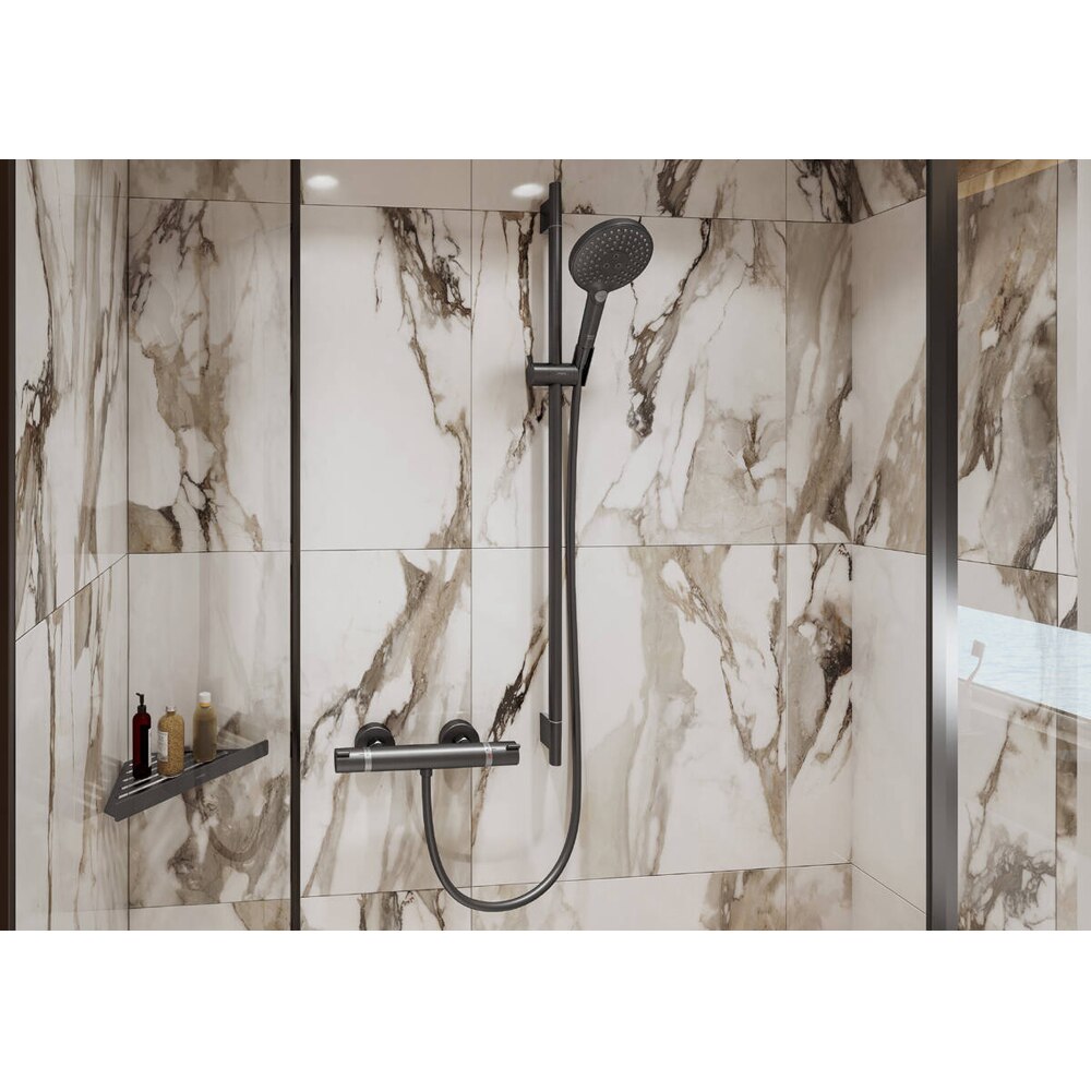 Baterie dus HANSGROHE Ecostat Comfort 13116340, alama sanitara, negru periat