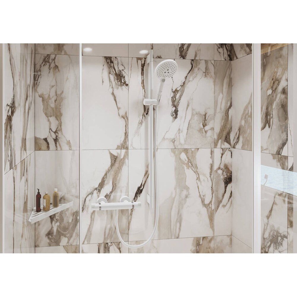 Baterie dus HANSGROHE Ecostat Comfort 13116700, alama sanitara, alb