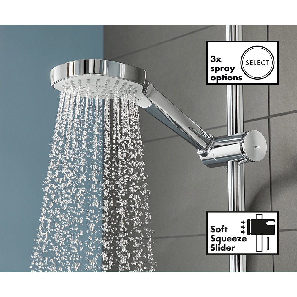 Sistem dus HANSGROHE Croma E 280 27630000, termostat, 2 functii, crom