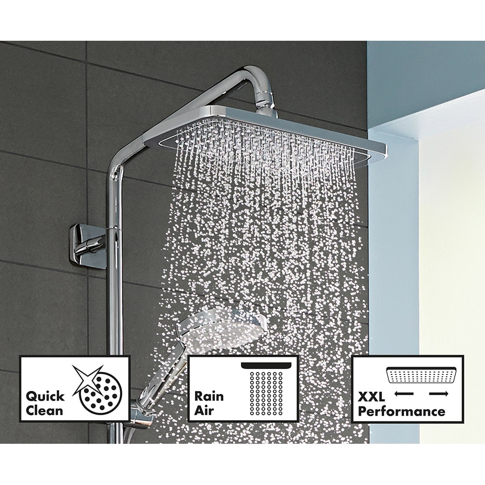 Sistem dus HANSGROHE Croma E 280 27630000, termostat, 2 functii, crom