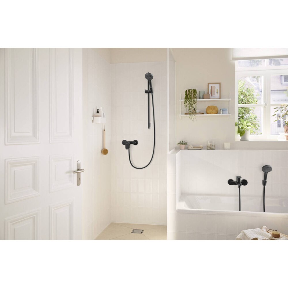 Baterie cada-dus HANSGROHE Rebris S 72440670, alama sanitara, negru