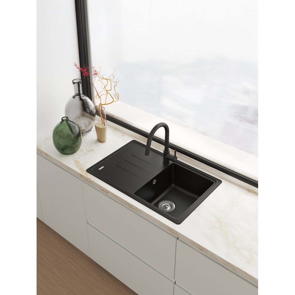 Baterie bucatarie FRANKE Lina, dus extractibil, alama, negru