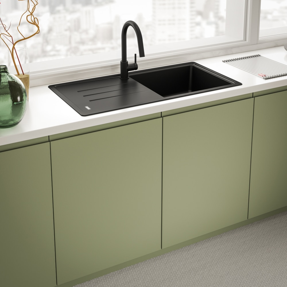 Baterie bucatarie FRANKE Lina, dus extractibil, alama, negru