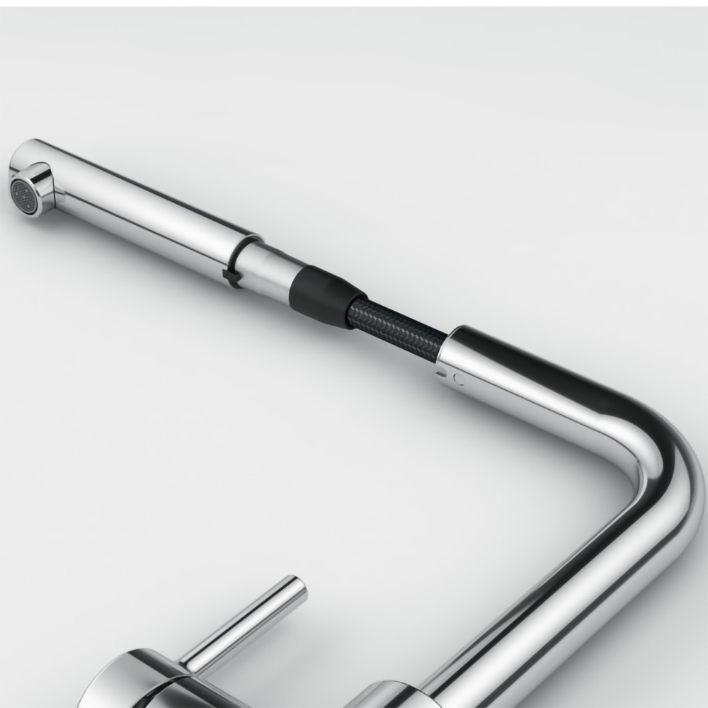 Baterie bucatarie FRANKE Lina, dus extractibil, alama, argintiu