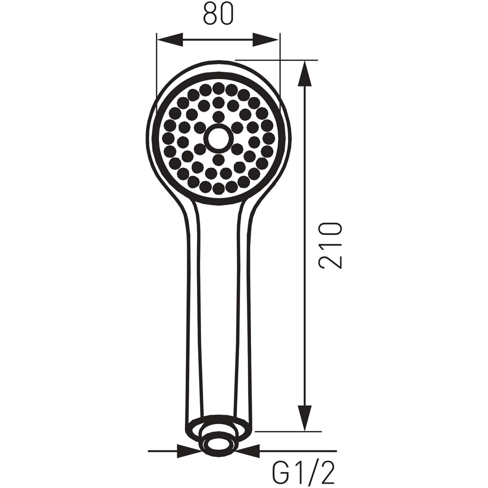 Para dus FERRO Stella S100, 1 functie, crom