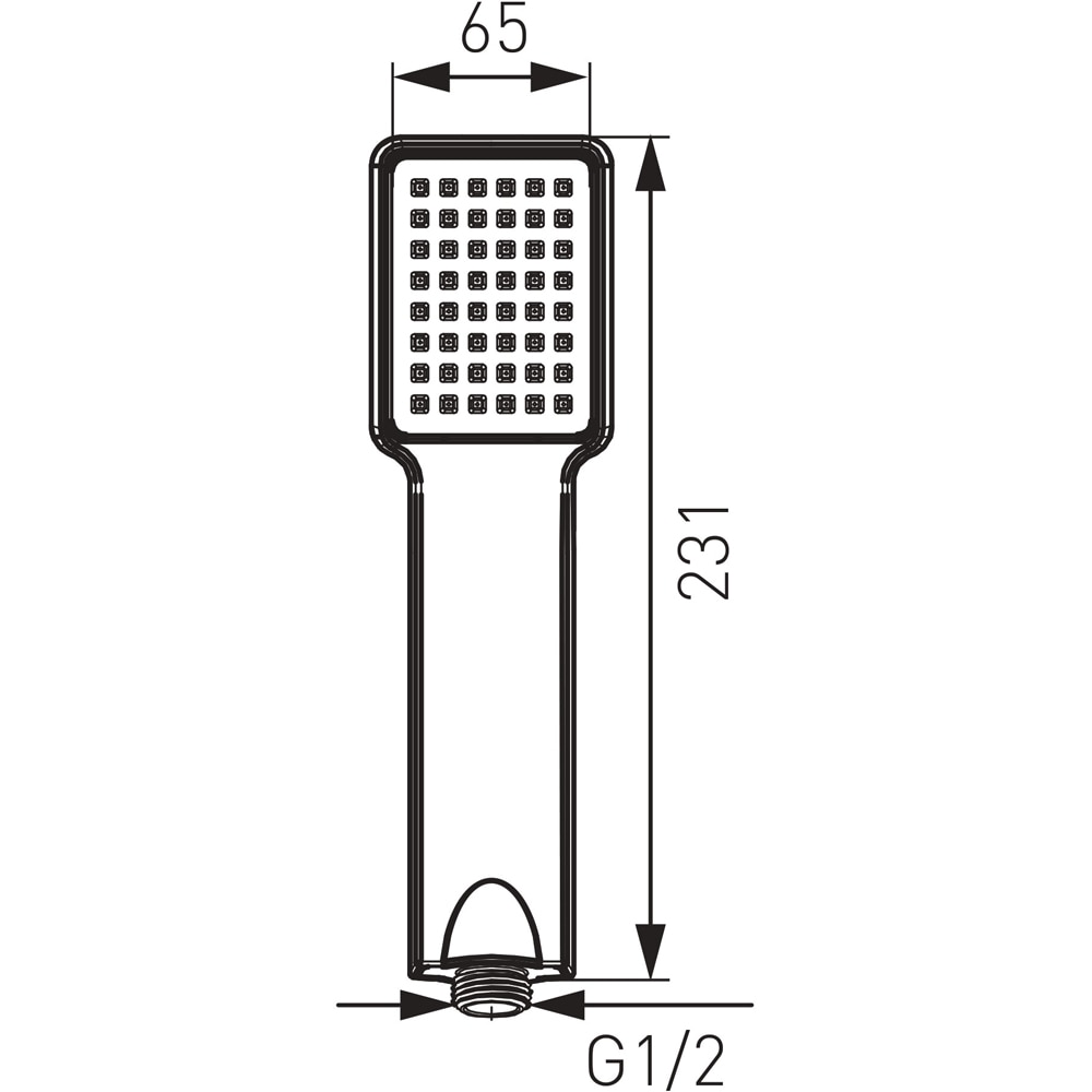 Para dus FERRO Quadro S110, 1 functie, crom