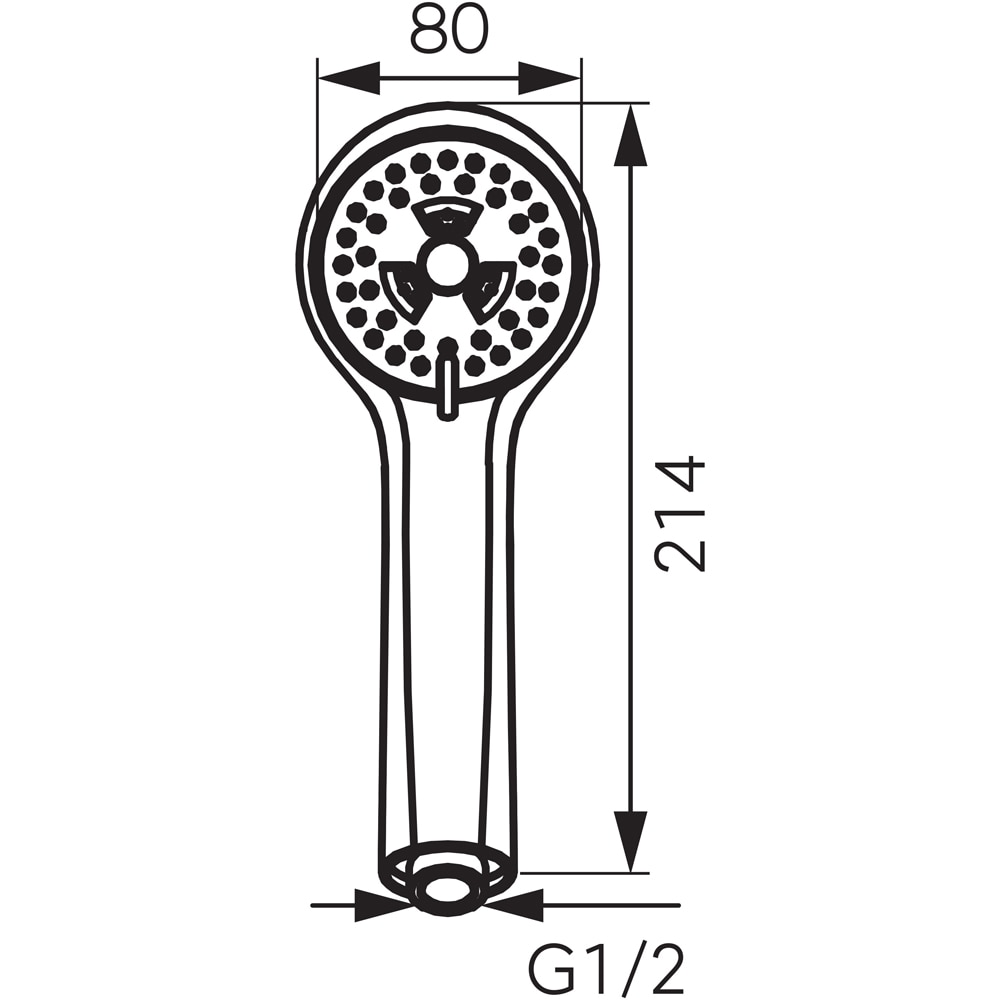 Para dus FERRO Sole S300, 3 functii, crom