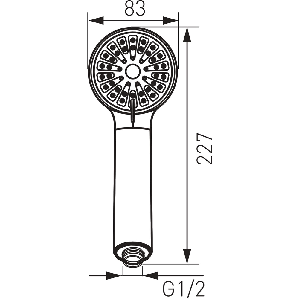 Para dus FERRO Cortessa S330, 3 functii, crom