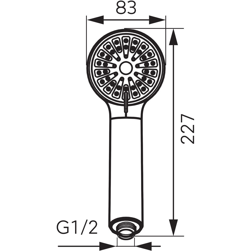 Para dus FERRO Cortessa Black S330BL-B, 3 functii, negru