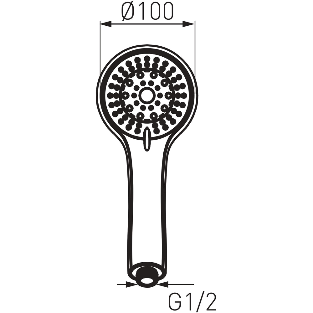 Para dus FERRO Sera S500, 5 functii, crom
