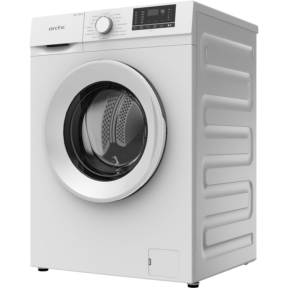 Masina de spalat rufe frontala slim ARCTIC ARSMA630WRO, 6 kg, 1000rpm, Clasa D, alb