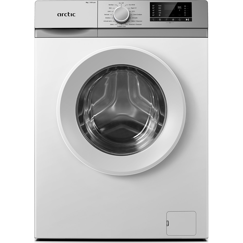 Masina de spalat rufe frontala slim ARCTIC ARSMA630WSPRO, 6 kg, 1000rpm, Clasa D, alb