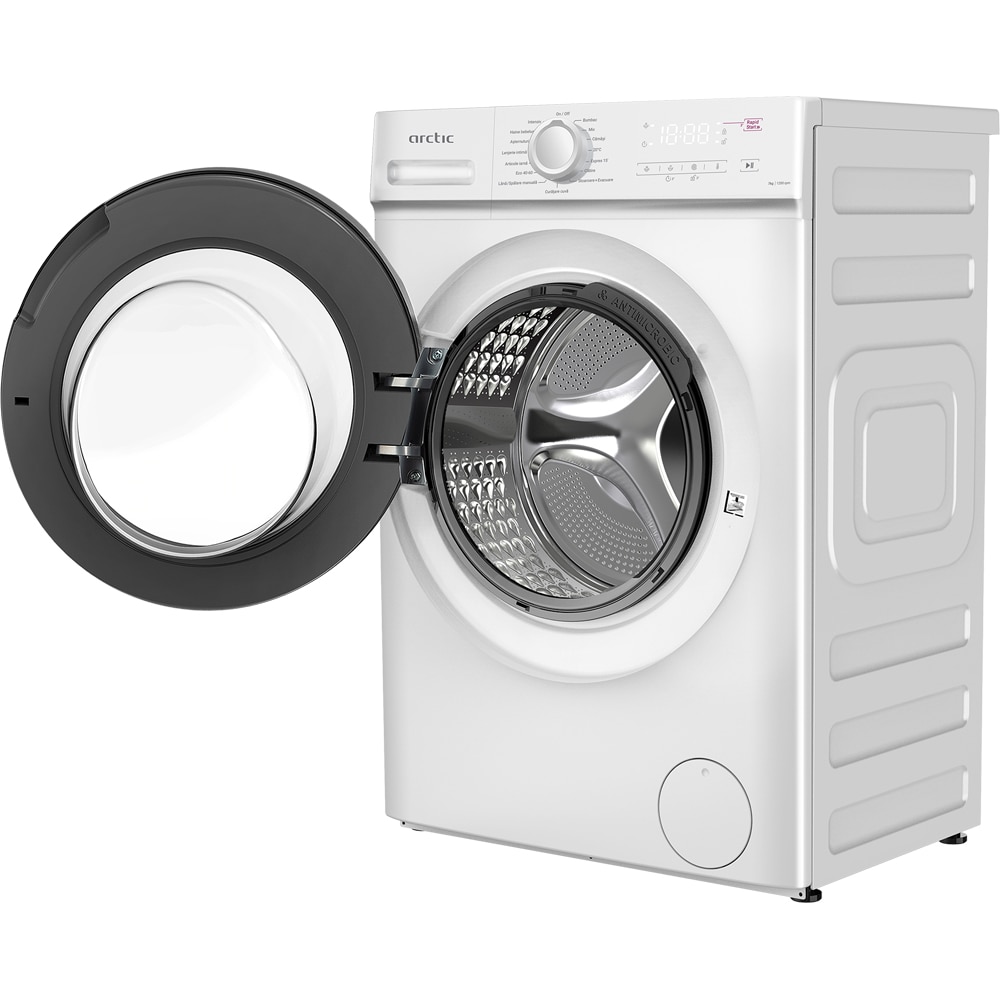 Masina de spalat rufe frontala slim ARCTIC ARSMA762WRO, 7 kg, 1200rpm, Clasa A, alb