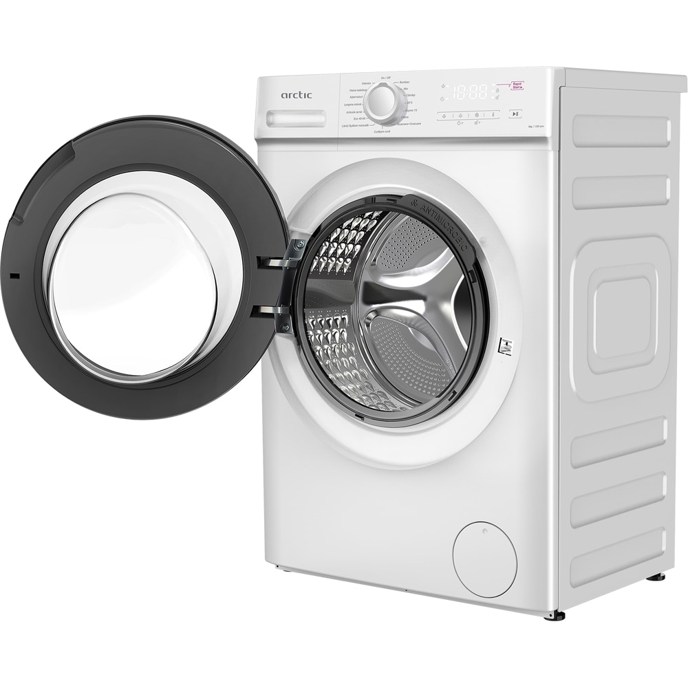 Masina de spalat rufe frontala ARCTIC ARSMA862WRO, SteamCure, 8 kg, 1200rpm, Clasa A, alb