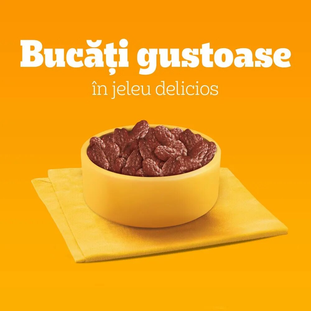 Hrana umeda pentru caini PEDIGREE, Adult, Mix in sos cu morcovi, 4 x 100 g
