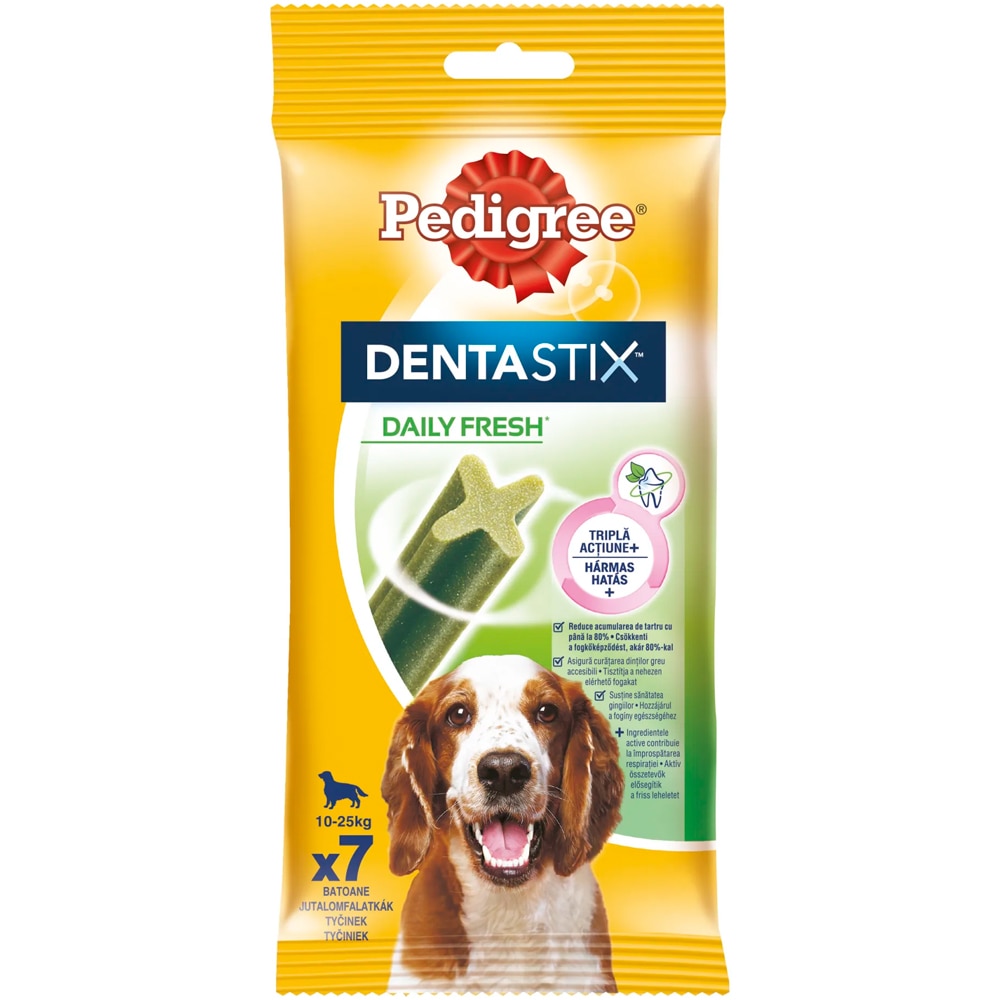Recompensa pentru caini PEDIGREE DentaStix Eucalipt M, 180 g