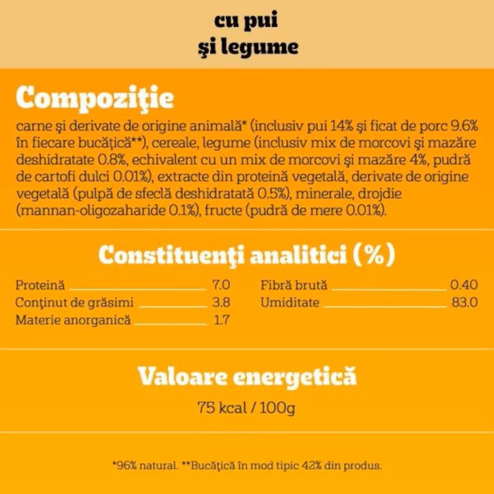 Hrana umeda pentru caini PEDIGREE, Adult, Pui si legume in sos, 24 x 100 g