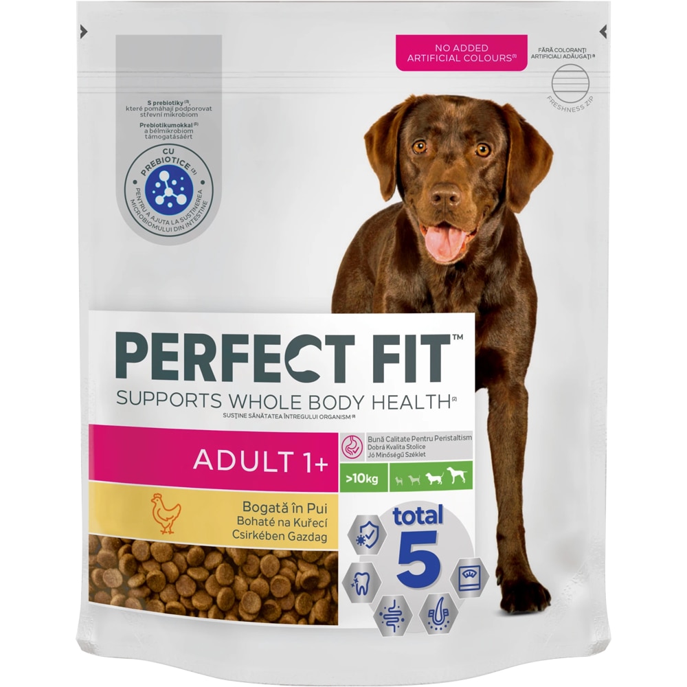 Hrana uscata pentru caini PERFECT FIT, Adult, Pui, 1.4 kg