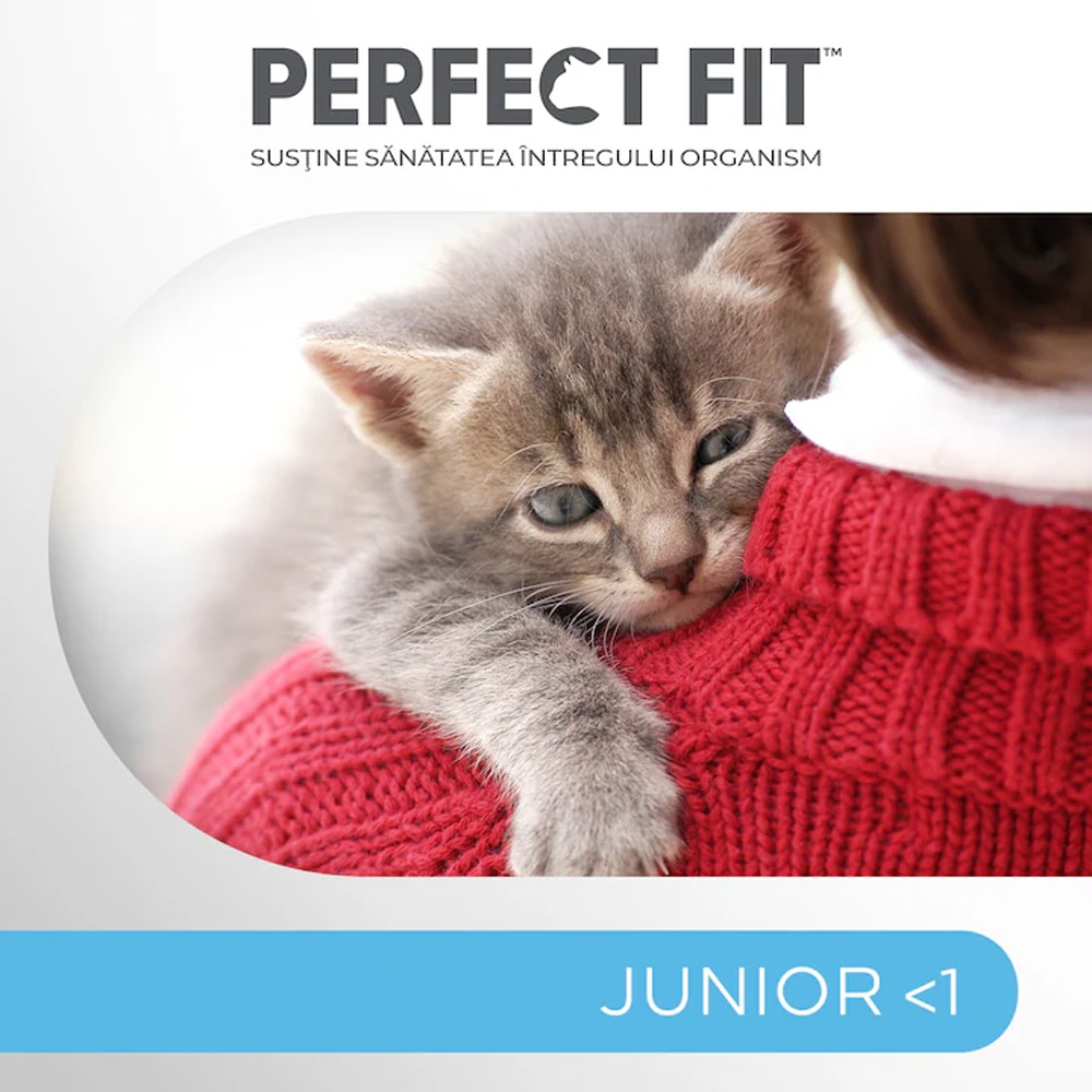 Hrana uscata pentru pisici PERFECT FIT, Junior, Pui, 750 g