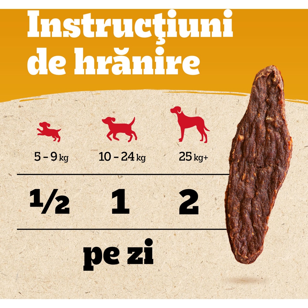 Recompense pentru caini PEDIGREE Ranchos Jerkies, Vita, 7 x 70 g