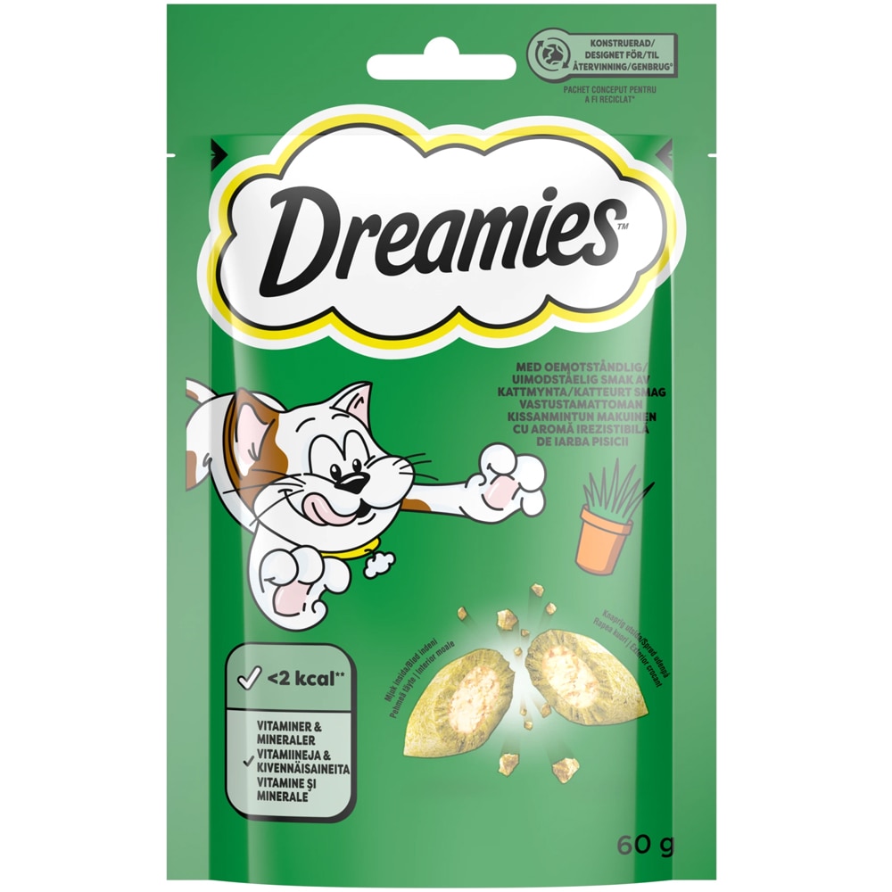 Recompense pentru pisici DREAMIES Catnip, 6 x 60 g