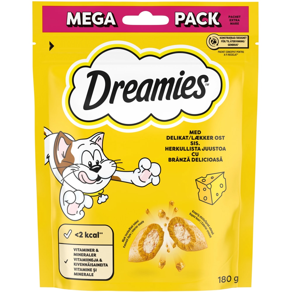 Recompense pentru pisici DREAMIES, Branza, 4 x 180 g