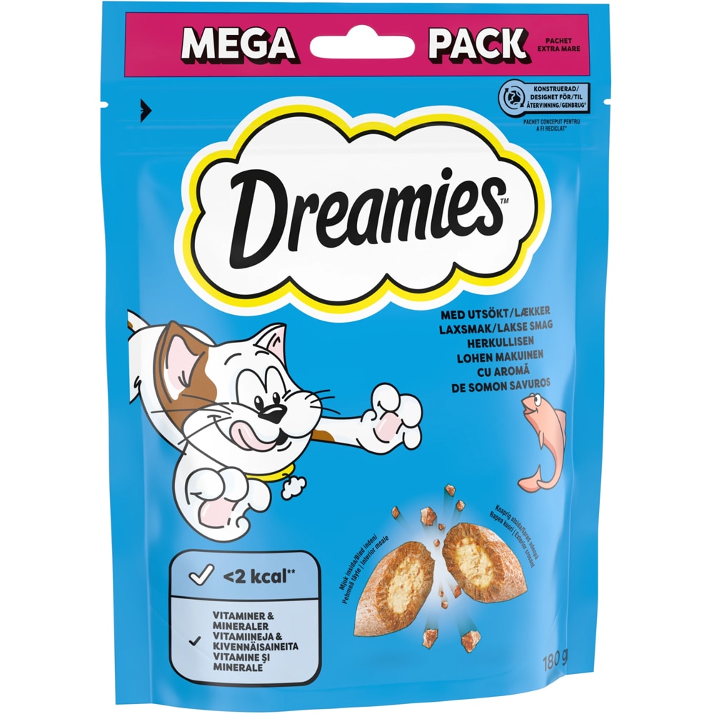 Recompense pentru pisici DREAMIES, Somon, 4 x 180 g