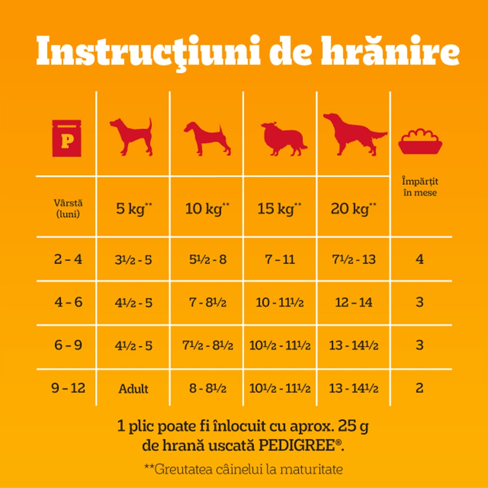 Hrana umeda pentru caini PEDIGREE, Junior, Mix in aspic, 40 x 100 g