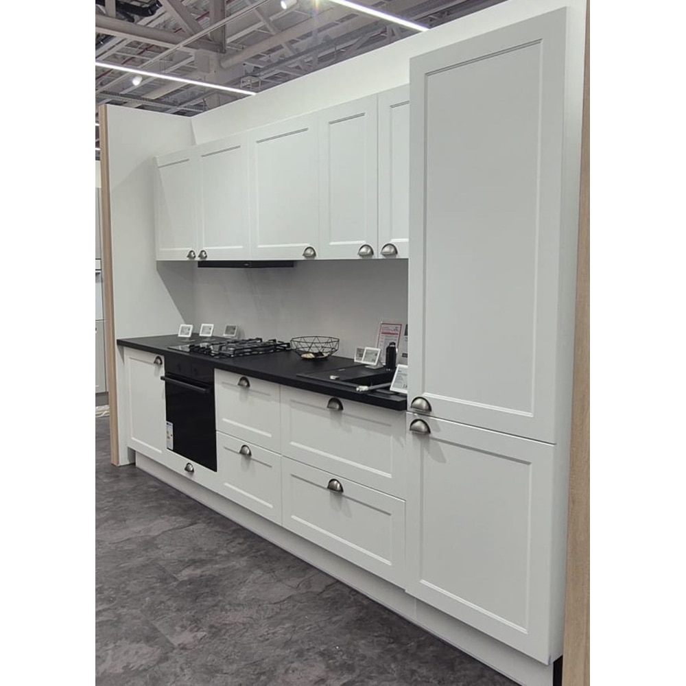 Mobila bucatarie Artemisia, PAL, 320 x 60 x 216 cm, alb