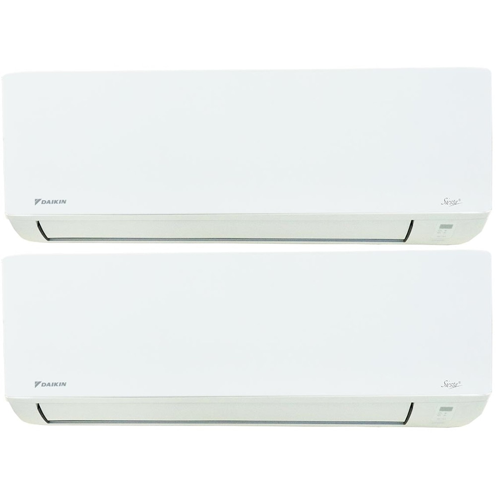Sistem aer conditionat pentru 2 incaperi DAIKIN Siesta, 2x9000BTU, unitate externa 18000BTU, A/A, Inverter, Functie Incalzire, alb