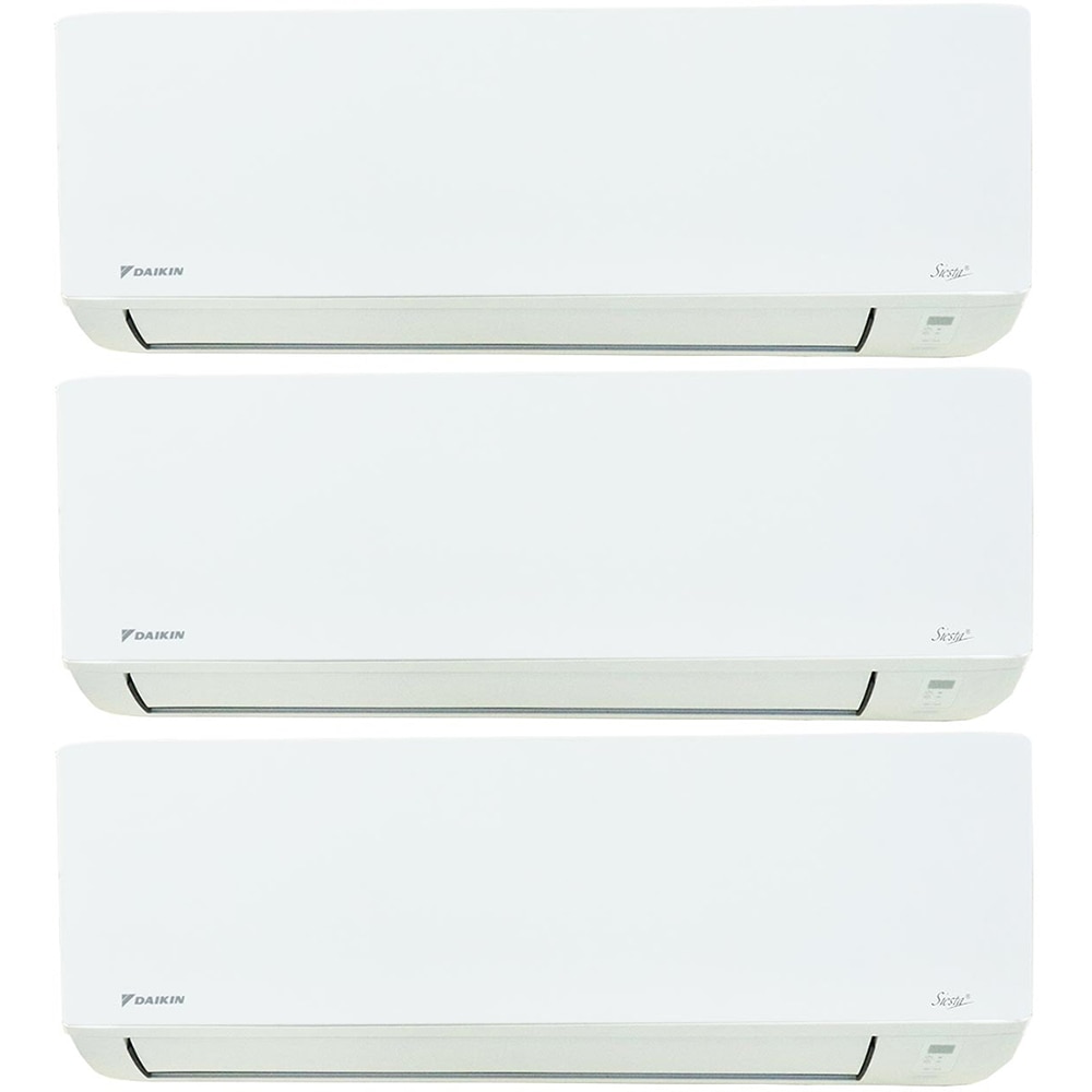 Sistem aer conditionat pentru 3 incaperi DAIKIN Siesta, 9000/9000/12000BTU, unitate externa 18000BTU, A/A, Inverter, Functie Incalzire, alb