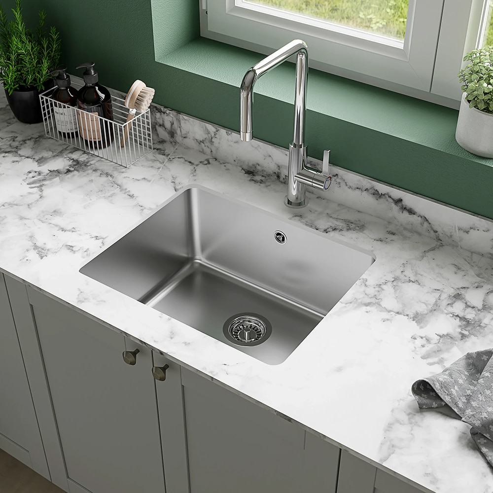 Chiuveta bucatarie GoodHome Villach XS, 1 cuva, inox, 54 x 44 x 20 cm, crom