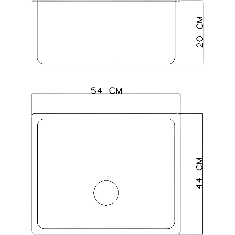 Chiuveta bucatarie GoodHome Villach XS, 1 cuva, inox, 54 x 44 x 20 cm, crom