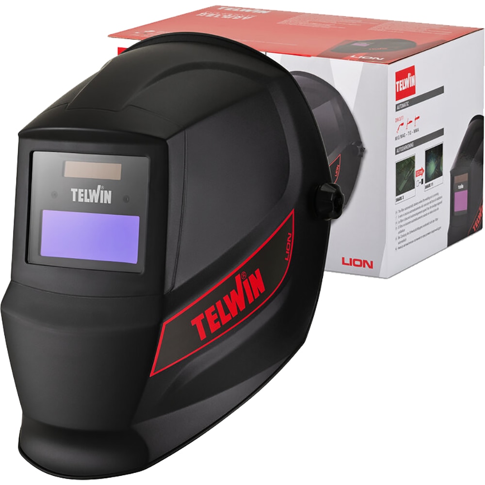 Masca de sudura TELWIN Lion DIN11, cristale lichide, negru