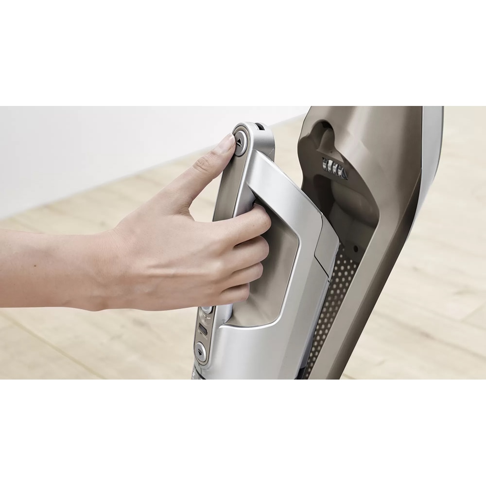 Aspirator vertical 2in1 BOSCH Flexxo Gen2 Seria 4 BBH3ALL23, 0.4l, 21.6V, autonomie max 50 min, Sistem RobustAir, maro-negru